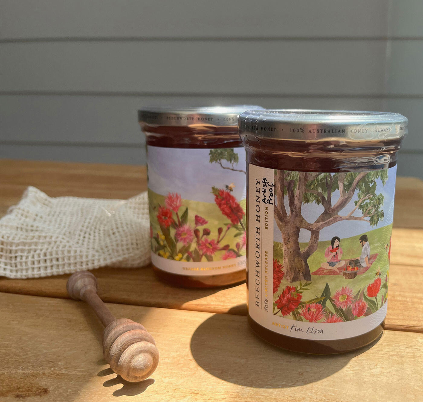 Beechworth Honey label jars Beechworth Honey label jars